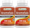 Best Naturals Bromelain 500mg 120 Tablets (120 Count (Pack of 2))