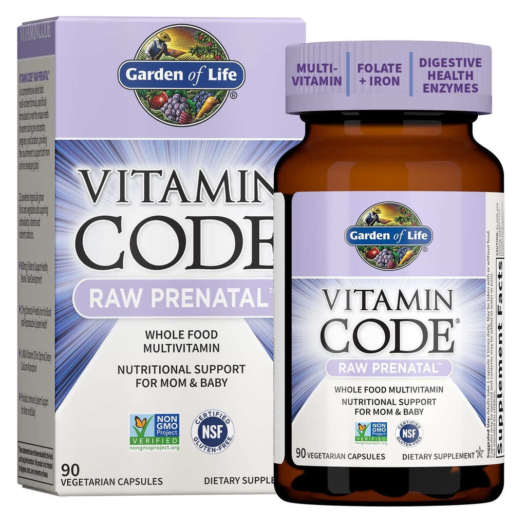 Garden of Life Vitamin Code Raw Prenatal, 90 CT