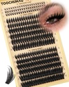 Spiky Manga Lash Clusters 12-20mm Anime Eyelash Clusters 300pcs Cluster Eyelash Extensions Fairy Eyelashes Cluster with Bottom Individual Lashes 80D+100D Volume DIY Lash Extension by TOOCHUNAG