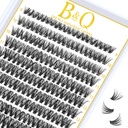 B&Q Lash Clusters 280PCS Natural Eyelash Clusters 40D D 9-16mm Individual Lash Wispy Eyelash Extension with Soft Thin Band Classic Look Pestañas Postizas Comfortable DIY at Home(40D-D-9-16mm)