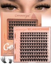Geeneiya Fluffy Lash Clusters Wispy Eyelash Clusters, 8-16mm Natural Lashes Clusters, C Curl Cluster Eyelash Extensions, Natural Look Lash Extension for Beginners