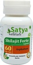 Shilajit Forte Capsule 500 mg. 60 Veg. Capsule | Shilajit (Asphaltum) Extract Capsules för män och kvinnor | Ayurvedic Herbal Supplement / läkemedel | 10:1 Forte (1 flaska 60 kapslar)