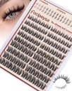 Focipeysa Wispy Lash Clusters Natural Eyelash Clusters Pestañas Postizas Naturales Spiky Manga Lash Extensions C Curly Individual Lashes 10-16mm with Bottom Lashes Clusters DIY Lash at Home