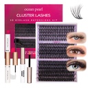 Ocean Pearl Lash Clusters 320pcs 11-20mm Lash Clusters Kit 40D+50D+100D Eyelashes, Lash Extension Kit,Lashes Clusters Eyelash Extensions Kit,Eyelash Clusters with lash adhesive+sealer+remover+Tweezers