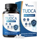 TUDCA 250mg Supplement, High Purity Tauroursodeoxycholic Acid Supplement - Clean Powerful Formula for Liver Health, Bile Flow, Gallbladder Support, and Digestive Health, Vegan, 30 Capsules