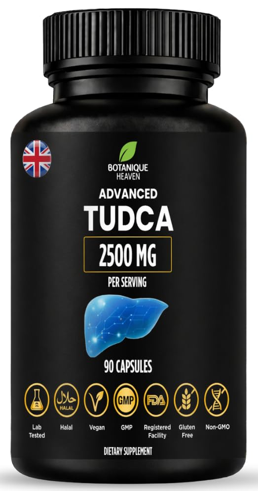 TUDCA 2500mg Capsules – Tauroursodeoxycholic Acid – 90 Capsules (45 Servings) – High Strength Formula – Liver & Digestive Support – Vegan Supplement