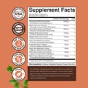 Advanced Mushroom Complex Capsules - 10X Lions Mane Supplement Capsules with Reishi, Chaga, Maitake & Shiitake for Brain Health Memory Dups & Focus - Nootropic for Mental Clarity - 30 Caps