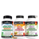 BioSchwartz Daily Fruits and Veggies Supplement for Women and Men (1 Month Supply) Plus 17 in 1 Immune Support Supplement with Antioxidants (1 Month Supply)
