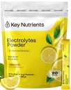 KEY NUTRIENTS Electrolytes Powder Packets - Multivitamin Lemonade 20 Pack Hydration Packets - Travel Hydration Powder - Improved Refreshing Taste - Made in USA - No Sugar, No Calories, Gluten Free