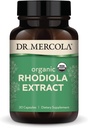 Dr. Mercola Rhodiola Extract, 30 Servings (30 kapsule), Dietary Supplement, Supports Mood and Stress Management, Non-GMO, Certified USDA Organic