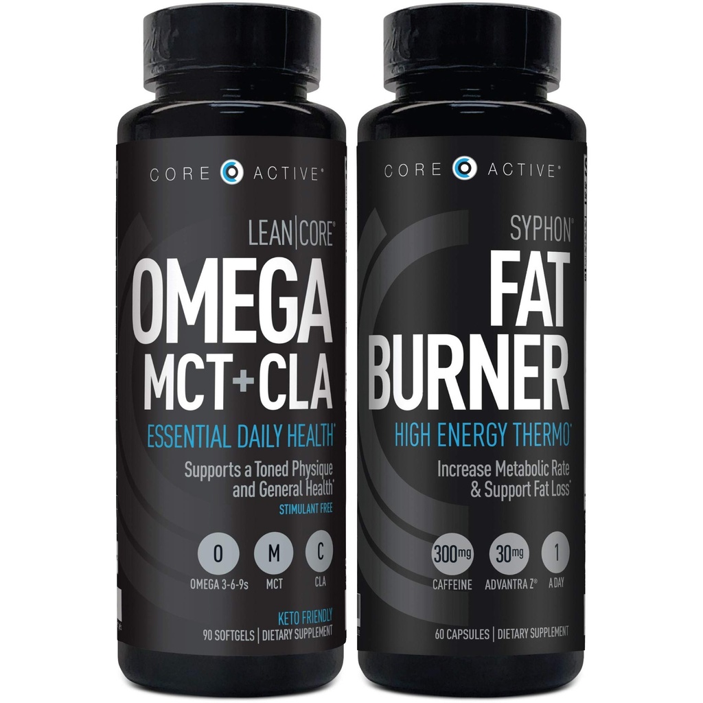 (CORE)ACTIVE Lean Core Omega + MCT (90 Servings) Syphon Thermogenic Fat Burner (60 Capsules)