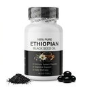Ethiopian Black Seed Oil Capsules,Organic Cold Pressed Black Seed Oil Capsules,Immune Support & Digestion & Energy Booster, Non-GMO, Gluten-Free, 60 Softgels