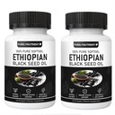 Ethiopian Black Seed Oil, Purely Nutrient Ethiopian BlackSeed Oil Capsules with Thymoquinone, Organic Cold-Pressed, 120 Softgels