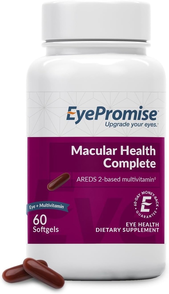 EyePromise Macular Health Complete Supplement - 60 Softgels, 30-dagen levering - Complete maculaire ondersteuning met 10mg luteïne en zeaxanthine