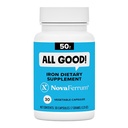 NovaFerrum All Good | Iron Capsule Supplements for Adults | Anemia | 50mg of Iron | 30 Servings | Sugar Free