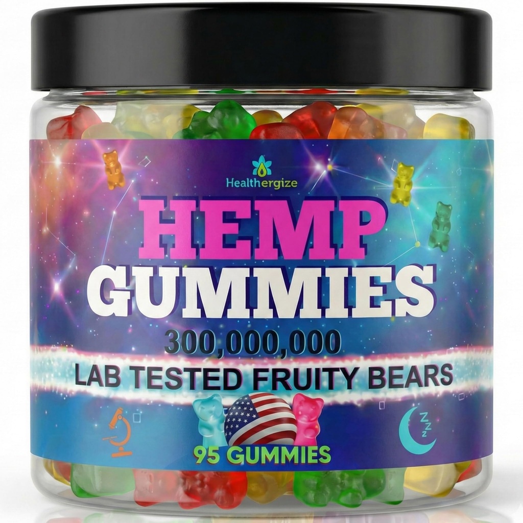 Hemp Gummies for Sleep and Relaxing Calm-Fruity Gummy Bear Candy Edibles-Made in USA-Lab Tested 95 Gummies