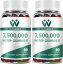 Hemp Gummies for Sleep Anxiety Pain Inflammation Relief Chewable High Potency Premium Ultra Strength Organic 100% Natural Hemp Gummy Low Sugar for Adults 2 Packs