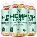 Hemp Gummies (3 Pack) for Sleep, Pain, Anxiety - High Potency Extra Strength Hemp Oil Gummies - Low Sugar Organic Bear Edible Candy Hеmp Supplement Gummy