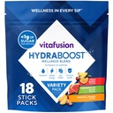 Vitafusion Hydraboost Drink Powder Packets, Electrolytes Support Daily Hydration, Vitamins Support Cellular Energy & Immune Health, Prebiotic Fiber Supports Gut Health, Variety Pack, 18 Sticks