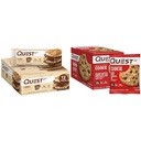 Quest S'mores Protein Bar (12 Count) and Peanut Butter Chocolate Chip Protein Cookie (12 Count) Bundle