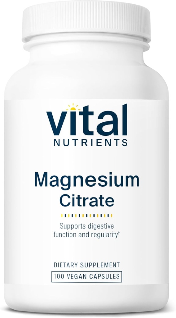 Vital Nutrients Magnesium Citrate 150mg ← Promociones Relajación TENIDO Apoyos Sleep, Bone, Heart, Muscle, Kidney, " Nerve Health* ← Vegan Supplement TEN Gluten, Dairy, Soy Free TEN 100 cápsulas