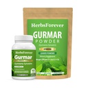 Herbsforever Gurmar Gymnema Sylvestre Capsules & Powder (Pack of 2) | Natural Herbal Supplement | Non-GMO, Vegan