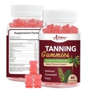 60 Count Bronze Bites Tanning Gummies for Women that Work Fast Without Sun, Self Tan Daily Chews Gummy with Beta Carotene Astaxanthin Lycopene zinc (Citrate) Vitamins for Skin Health
