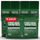 Vented Chest Seal with Quick Tear – 6.6” Occlusive Adhesive Dressing for Open Chest Wounds – Medical-Grade Hydrogel Adhesive for Trauma Kits – 12-Pack (24-Counts)