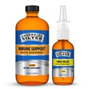 Sovereign Silver Immune Support + Natural Nasal Spray Bundle, Colloidal Silver Bio-Active Hydrosol 10 PPM, 16 Fl Oz Immune Support & 2 Fl Oz Sinus Care Combo Pack