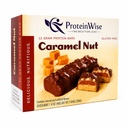PROTEINWISE Caramel Nut High Protein Bars, Weight Loss Healthy Snack, Low Carb, Bariatric and Diabetic Friendly Food, 7/Box