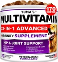 Dog Multivitamin Chewable với Glucosamine - Dog vitamins và Phụ tá - 170 Hiệp ước - cao cấp & Bầy ong cho Dogs - Hip & Inpies - Immune Health, Da, Tim, reportion, Probioism