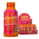 Vitamin Energy Immune+ Extra Strength Energy Shot Strawberry Twist 12 Pack, 260mg Natural Caffeine, B-Vitamins, Citicoline, Green Tea, Immunity & Focus Support, Zero Sugar, Gluten-Free 1.93 fl oz