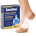 Sumifun 4% Lidocaine Patches - Plantar Fasciitis Relief, Foot & Neck & Arm & Small Pain Areas - Maximum OTC Strength - Stays in Place (Small, Count, 30)
