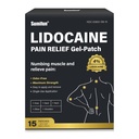 Sumifun Lidocaine Patches Maximum Strength - 30 Counts Pain Relief Patch for Back Aches Muscle Soreness Stiff Neck Joint Pain Topical Analgesic (Large, Count, 15)
