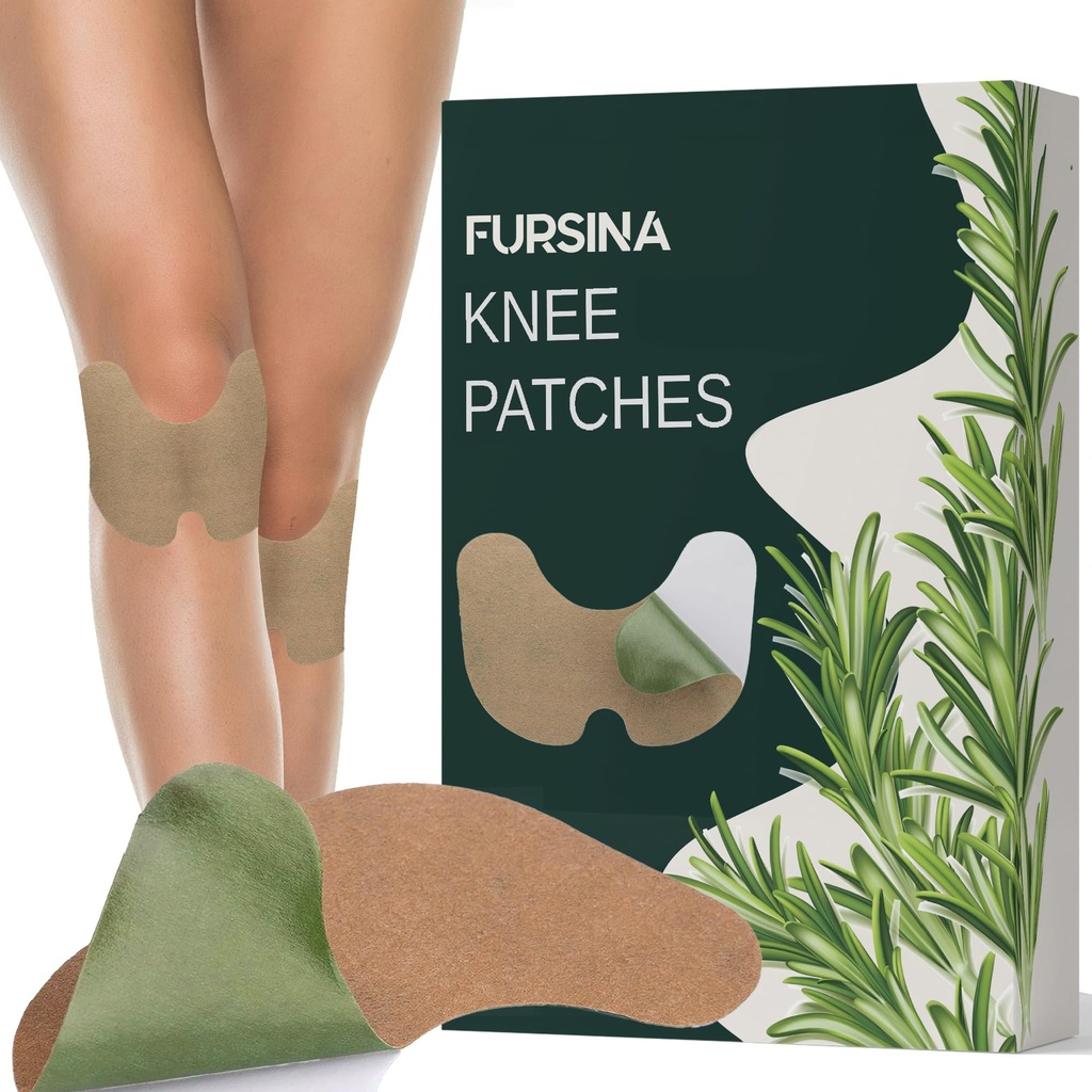 Knee Patches, Heat Patches for Bone on Bone, Wormwood Extract Knee, Back, Neck, Shoulder - Extra Strength Muscle Joint Product with Herbal Ingredients, Warming Herbal Plaster (12 Count)
