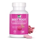Beet Root Capsules Organic - 1300mg Beetroot Powder Capsules for Natural Energy - 60 Vegan Beetroot Supplement Supports Blood Pressure, Athletic Performance, Digestive, Immune System (Beetroot)