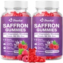 Max Strength Saffron Gummies 88.5mg with Magnesium, St. John's Wort & Rhodiola for Mood Support, Focus - Sugar-Free, 120 Count