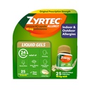 Zyrtec 24 Hour Allergy Relief Liquid Gels, Antihistamine Capsules with Cetirizine HCl Allergy Medicine for All-Day Relief from Runny Nose, Sneezing, Itchy Eyes & More, 25 Count