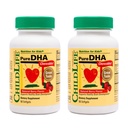CHILDLIFE ESSENTIALS Pure DHA for Kids - Omega 3 Fish Oil Supplement for Children, Babies, & Toddlers, Pure DHA Softgel Chewables, Gluten Free, Natural Berry Flavor - 90 Softgels (Pack of 2)