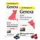 Genexa Kids' Clean Pain & Fever Acetaminophen Bundle | Relieves Fever & Minor Aches and Pain | Dye Free, 0% Artificial Additives | Chewable Tablets & Liquid Oral Suspension for Children Aged 2-11