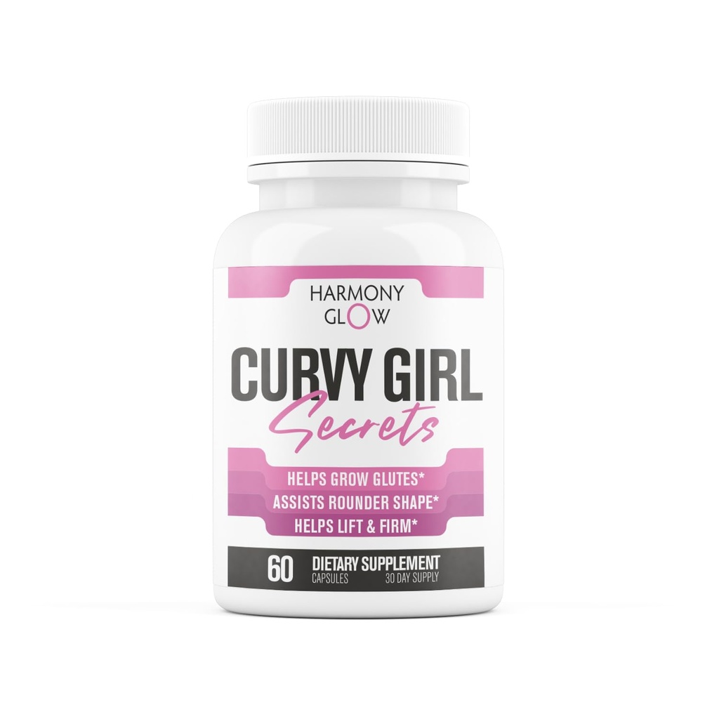 Curvy Girl Secrets | Weight Gainer for Women to Grow Thicker Booty & Enhance Curves | Helps Naturally Curve & Shape Body | Grow Rounder, Wider & Thicker Glutes for Fast Results - 60 Capsules