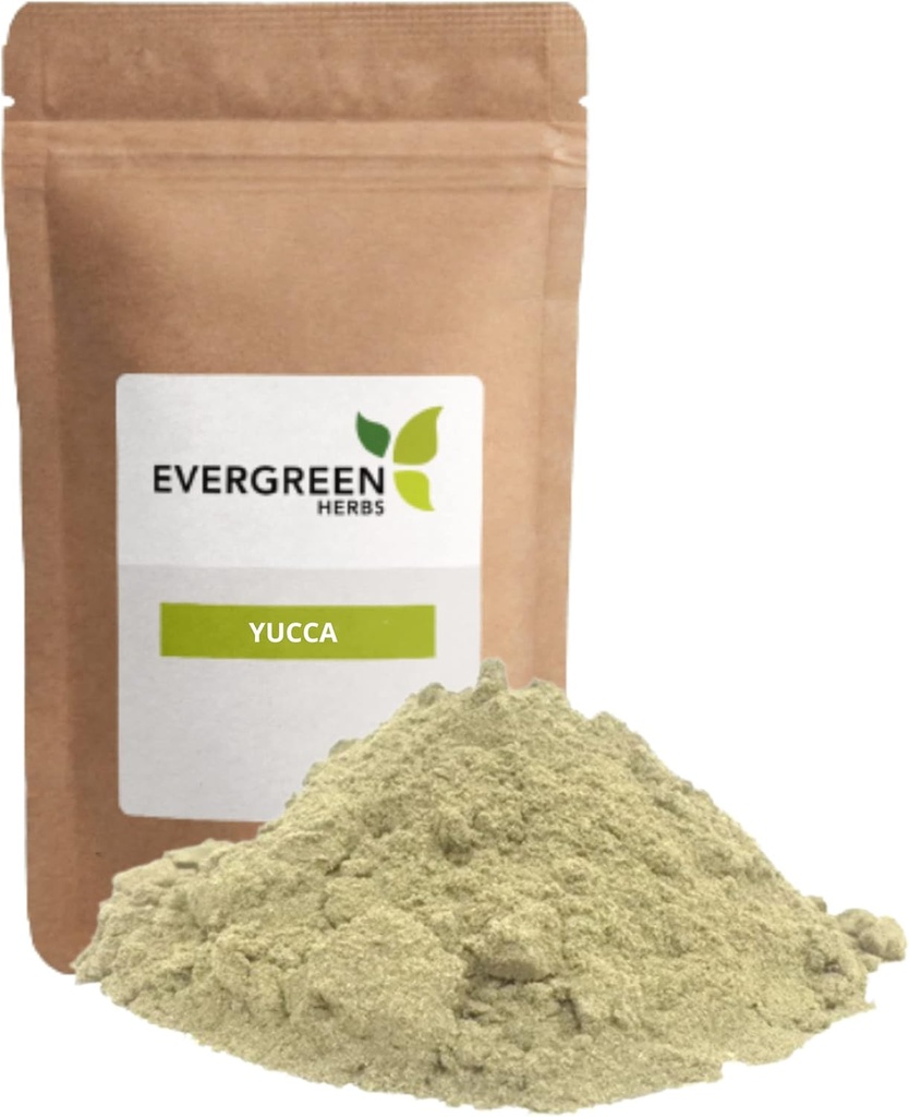 Evergreen Yrds Yuca Powder - Yucca Powder - 8 oz. - Resealable Stand Up Pouch varmistaa tuoreutta!