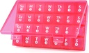 Large Monthly Pill Organizer, 28 Day Pill Box 1 Time a Day, 4 Weeks a Month Pill Case Container,Travel Friendly Medicine Organizer for Vitamins, Fish Oils, Supplements