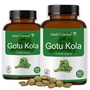 Herb Essential Gotukola Indian Pennywort Centella 500Mg Tablet - 60 Count (Pack of 2)
