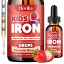 Liquid Iron Supplement for Kids & Women Men - with Magnesium, Zinc & Kids Multivitamin Iron Drops - Immune Support, Blood Builder & Energy Support for Iron Deficiency, Anemia, Vegan 2 Fl Oz