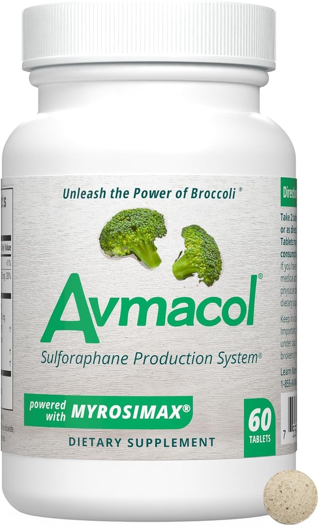 Nutramax Avmacol #1 Researched Sulforphana Processing แบรนด์, Nutramax Octology Access Care Supplement for Detoxication, Antooxidant Smission and overall Wellness, 60 Tablets