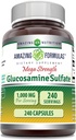 Fórmulas increïbles Glucosamina Sulfate 1000 mg Capules suplementaris per l'Nouth-GO 192 Guten Free GenericName
