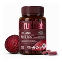 Organic Beet Root Capsules - 20:1 Extract Beetroot Supplement, 120 Vegan Capsules, 4 Month Supply - Nitric Oxide & Blood Pressure Support, Non-GMO, Made in the USA