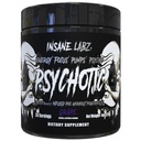 Insane Labz Psychotic Black Edition Mid Stimulant Pre Workout Powder, Energy Focus Pumps, Loaded with Creatine Beta Alanine Taurine Fueled by AMPiberry, 35 Servings (Grape)