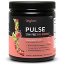 LEGION Pulse Pre Workout Supplement - All Natural Nitric Oxide Preworkout Drink Creatine Free Naturally Sweetened Beta Alanine Citrulline Alpha GPC - Caffeine Free Strawberry Kiwi Pre Workout Powder